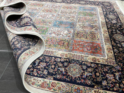 Night Design Silk Rug, Multicolor Carpet, 100% Bamboo Silk , Size 3.9 x 5.9 Feet ( 120X180 Cm ) - Oriental Silk Rugs