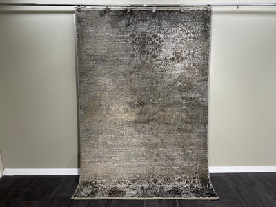 Premium Viscose Carpet, Green Rug, %60 Bamboo %40 Acrylic, Size: Ft: 5.2 x 7.5 Feet ( 160X230 Cm ) - Oriental Silk Rugs