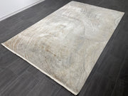 Turkish Modern Carpet, Grey Rug, %60 Bamboo %40 Acrylic, Size: Ft: 6.6 x 9.5 Feet ( 200X300 Cm ) - Oriental Silk Rugs