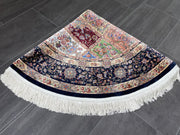 Turkish Carpet, Brown Rug, 100% Bamboo Silk Carpet, Size: Ft: 4.9 x 4.9 Feet ( 150X150 Cm ) - Oriental Silk Rugs