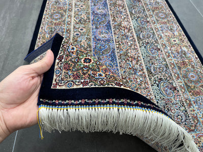 Shawl Patterned Rug , Multicolor , 100% Bamboo Silk , Size 2.0 x 3.0 Feet ( 60X90 Cm ) - Oriental Silk Rugs