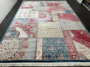 Patcwork Design Rug, Colourful Rug, 100% Bamboo Silk Carpet, Size: Ft: 9.8 x 13.1 Feet ( 300X400 Cm ) - Oriental Silk Rugs