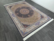 Classic Design Silk Rug, Multicolor Rug, 100% Bamboo Silk Carpet, Size: Ft: 6.6 x 9.8 Feet ( 200X290 Cm )