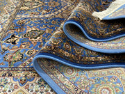 Oriental Silk Rug, Blue Rug, 100% Bamboo Silk Carpet, Size: Ft: 4.9 x 7.4 Feet ( 150X225 Cm )