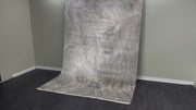 Turkish Modern Carpet, Grey Rug, %60 Bamboo %40 Acrylic, Size: Ft: 6.6 x 9.5 Feet ( 200X300 Cm )