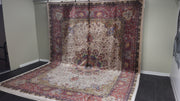 Classic Design Silk Rug, Cream Rug, 100% Bamboo Silk Carpet, Size: Ft: 9.8 x 13.1 Feet ( 300X400 Cm )